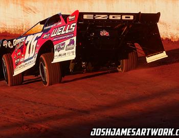 Golden Isles Speedway (Brunswick, GA) – Lucas Oil Late Model Dirt Series – Super Bowl of Racing – January 26th-28th, 2023. (Josh James Artwork)