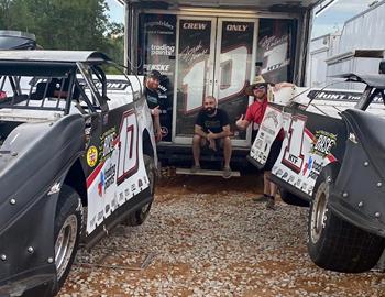 Joseph and Jesse preparing for action at Buckshot Speedway on August 27. 