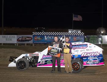 Tom Berry Jr. raced to the IMCA Modified win on Sunday, April 10 at Stuart International Speedway.