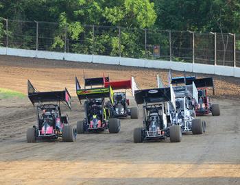 Pace lap for outlaw heat race