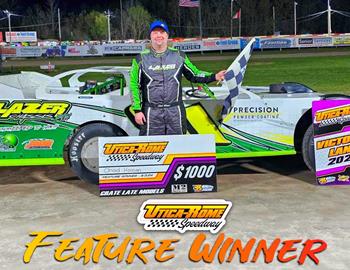 Chad Homan wins the M2 Metal LLC. Crate Late Model Feature at Utica-Rome Speedway on Saturday, May 4