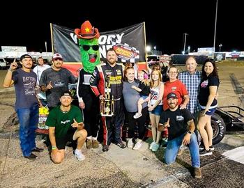 Nick in Victory Lane at Tucson Speedway on May 20, 2023.