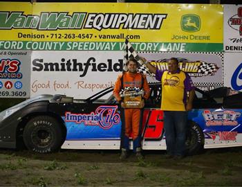 Kale Kosiski picks up his first Late Model win of the year at Crawford County Speedway on May 10.
