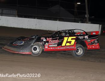 C.J. Speedway (Columbus Junction, IA) – Lucas Oil Midwest LateModel Racing Association – August 11th, 2022. (Mike Ruefer photo)