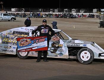 Tom Berry Jr. in Victory Lane at the Duel in the Desert on November 12, 2022.