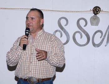 Club President Paul Siegel held the dual roles of Master of Ceremonies and Auctioneer