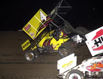 Eric Baldaccinis night ended after this bounce through turn four