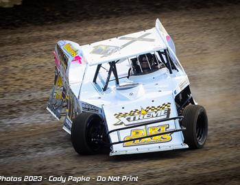 Tom in action at the King of America XII on March 23-25 at Humboldt (Kan.) Speedway.