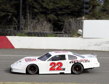 #22m David Millers late model on track.