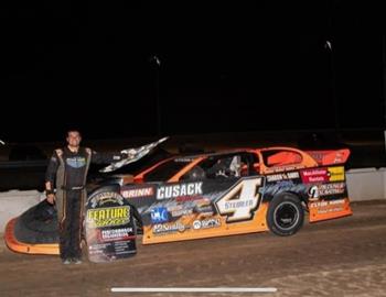 Travis Stemler gets the win at Crystal Motor Speedway (Crystal, Mich.) 4/27/24