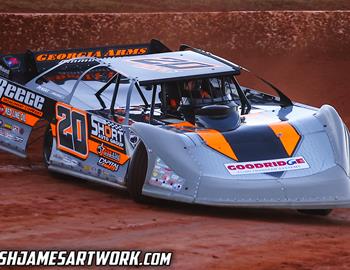 Jimmy Owens in action at Golden Isles Speedway in January 2023.