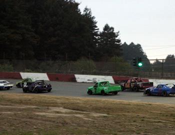 The mini stocks race into the first turn