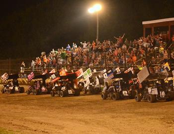 The parade lap for the stock feature