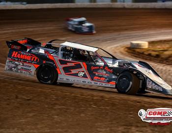 Tyler Stevens raced to the $5,000 COMP Cams Super Dirt Series Super Late Model win at Batesville Motor Speedway on Friday, May 10.