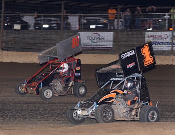 Roger Newcomer #80R and Dustin Shaner #1