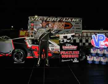 Mike Leaty won the anticipated return of the RoC Modified Series 
