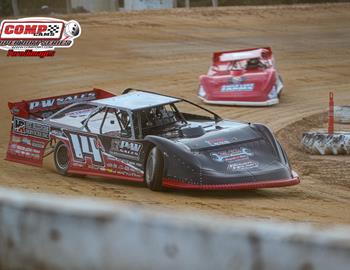 Morgan Bagley competes with the COMP Cams Super Dirt Series at Old No. 1 Speedway on April 28.