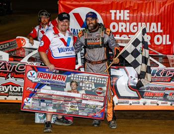 Michael Chilton in Victory Lane at Atomic Speedway. *(Tyler Carr images)*