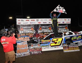 Brian won the $10,000 top prize in the DIRTcar Summer Nationals event at Farmer City (Ill.) Raceway on Friday, July 7. (Todd Healy image)