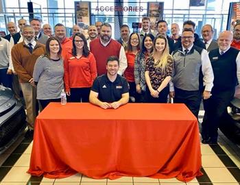 Chad Finchum with the great staff at Toyota of Knoxville