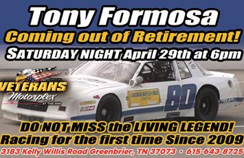 Tony Formosa Coming out of Retireme