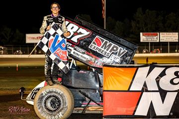 Landon Crawley races to career-first USCS Outlaw Thunder Spr
