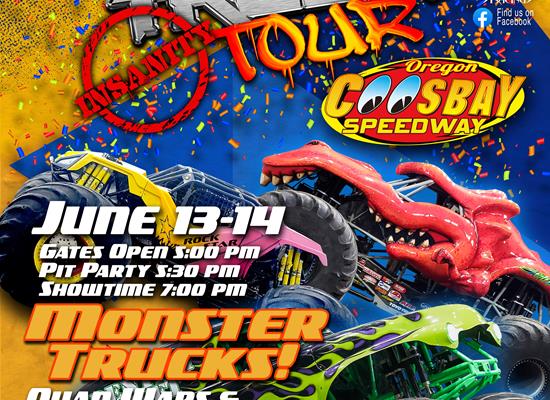 McDonald's Malicious Monster Truck Insanity Tour & Quad Wars June 13th & 14th
