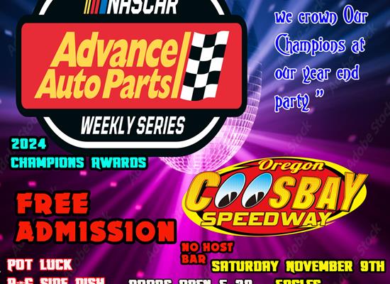 Year End Banquet For The NASCAR Dirt Track November 9th