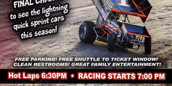 Final Sprint Car Race of 2025 Saturday Night
