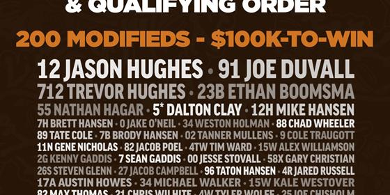 $100,000-to-WIN XR ONUM Dirt Modifieds
