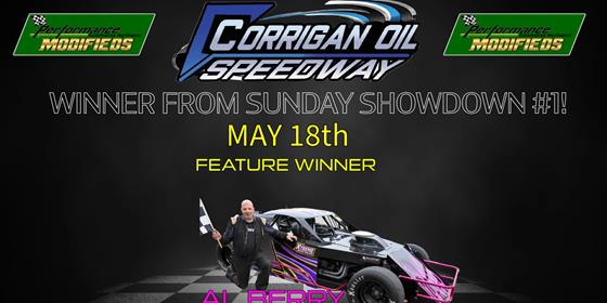 Al Berry Parks It For Sunday Showdown #1 at Corrigan Oil Speedway!