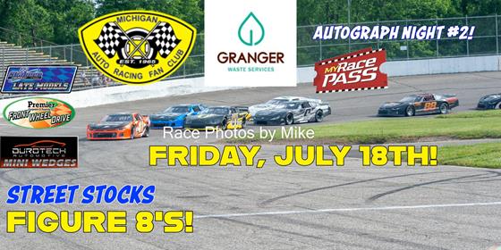 RACE DAY! Welcome Granger Waste Services & Michigan Auto Racing Fan Club