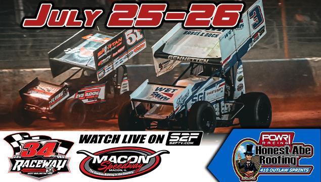 POWRi 410 Outlaw Sprints at 34 Raceway & Macon Spe...