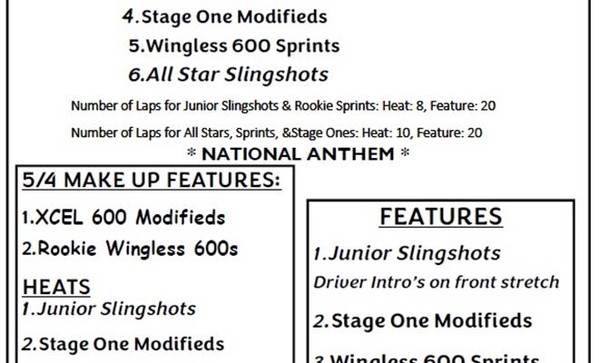 5/25/24 Hamlin Speedway-Junior Slingshot Special $...