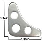 A&A 3-Hole Gusset, 1-3/4 Length 1/8 Steel 10/Pack