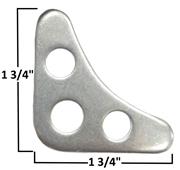A&A 3-Hole Gusset, 1-3/4" Length 1/8" Steel 10/Pack