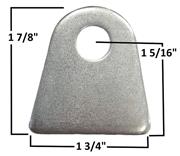 A&A Chassis Tab, 1/2" Hole 3/16" Steel 4/Pack