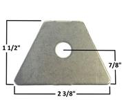 A&A Seat Tab, 1/2" Hole 1/4" Steel 4/Pack