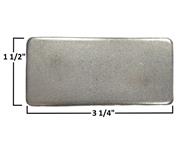 A&A Rectangle Gusset, 1-1/2" x 3-1/4" 1/8" Steel 4/Pack