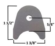 A&A Chassis Tab, 3/8" Hole 1/8" Steel 4/Pack