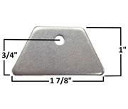 A&A Skin Tab, 1-7/8"x1"  3/16" Hole 1/8" Steel 10/Pack