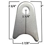 A&A Chassis Tab, 1/2" Hole  3/16" Steel 4/Pack
