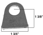 A&A Chassis Tab, 3/4" Hole 1/8" Steel 4/Pack