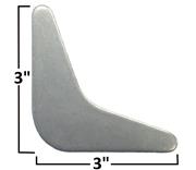 A&A 1/8" Steel Gusset, 3" Length 4/Pack