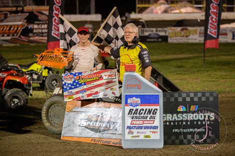 COLWELL CASHES IN FOR FIRST MIDGET WIN AT HUMBOLDT
