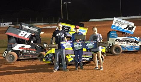 Flud, Hollan and Mercer Reach Victory Lane During Driven Midwest USAC NOW600 National Series Debut at Red Dirt Raceway