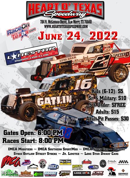 Lone Star Dwarf Cars and Double Features for IMCA Modifieds and Southern Sport Mods