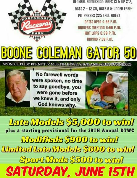 8th Annual Boone Coleman Gator 50