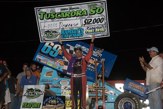 Lance Dewease earns record fifth Tuscarora 50 win at Port Royal Speedway in dominating fashion
