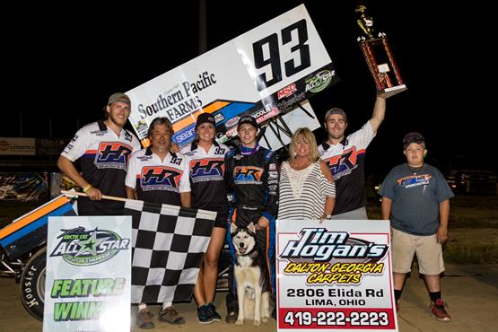Sheldon Haudenschild Holds Off Kyle Larson for Waynesfield Speedweek Victory